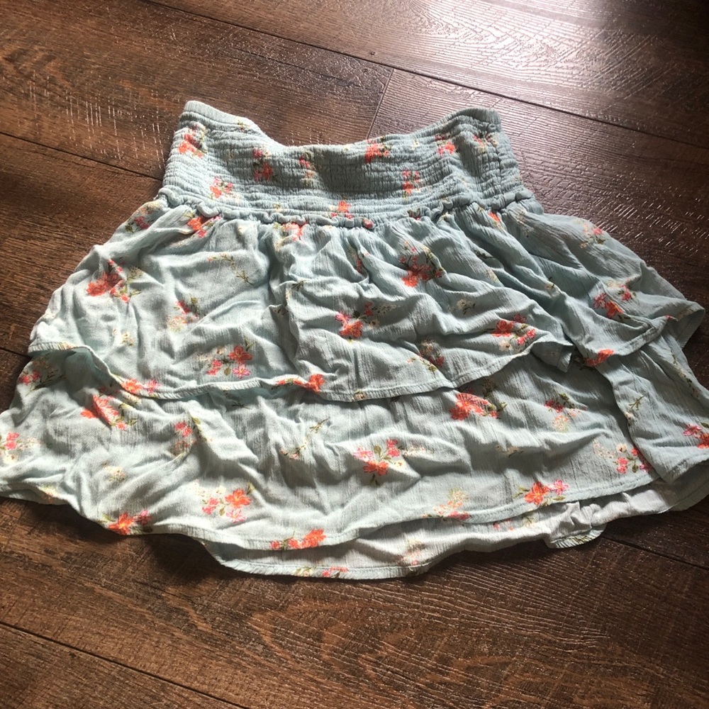 tiered mini skirt